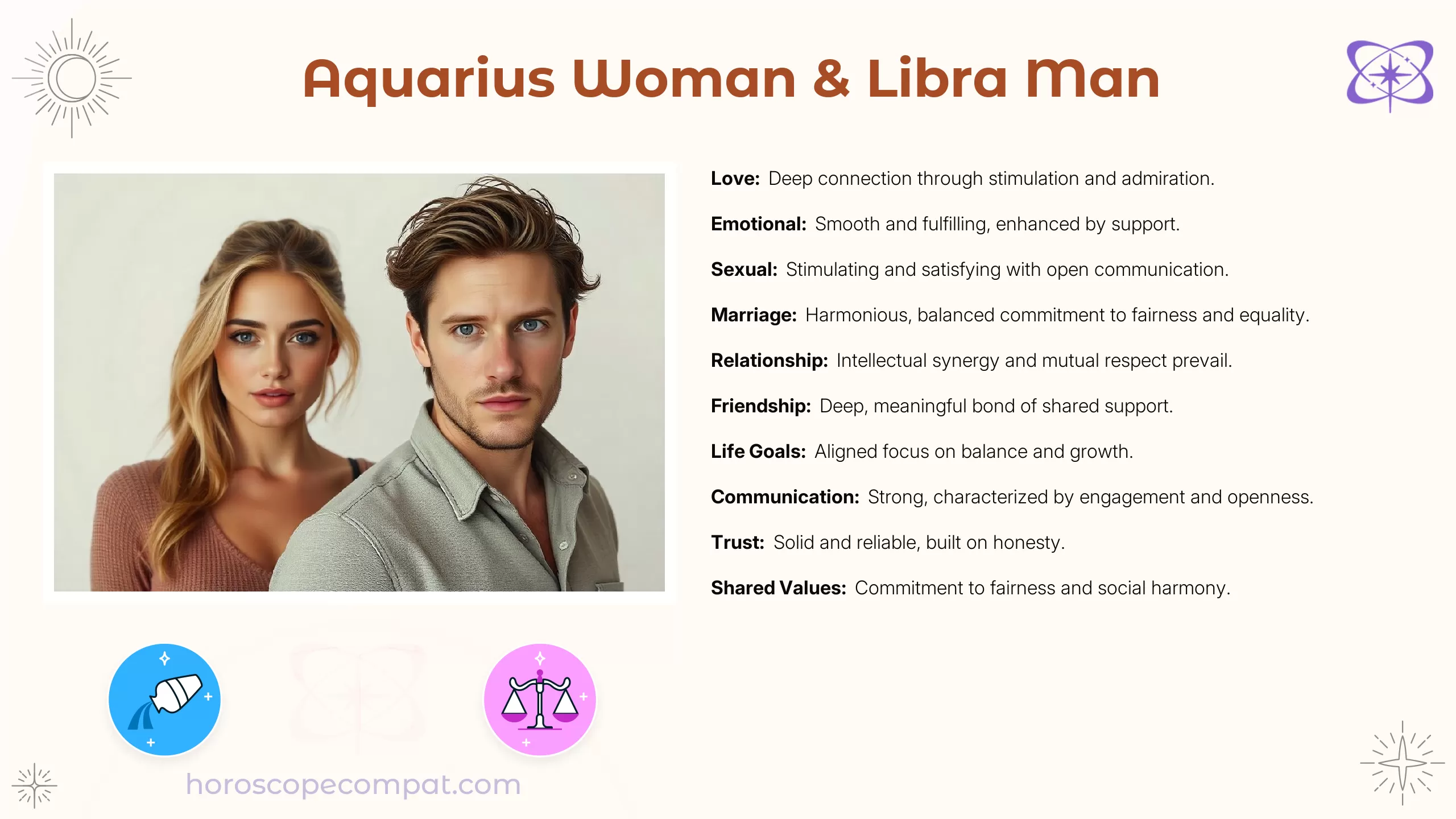 Aquarius Woman and Libra Man Compatibility