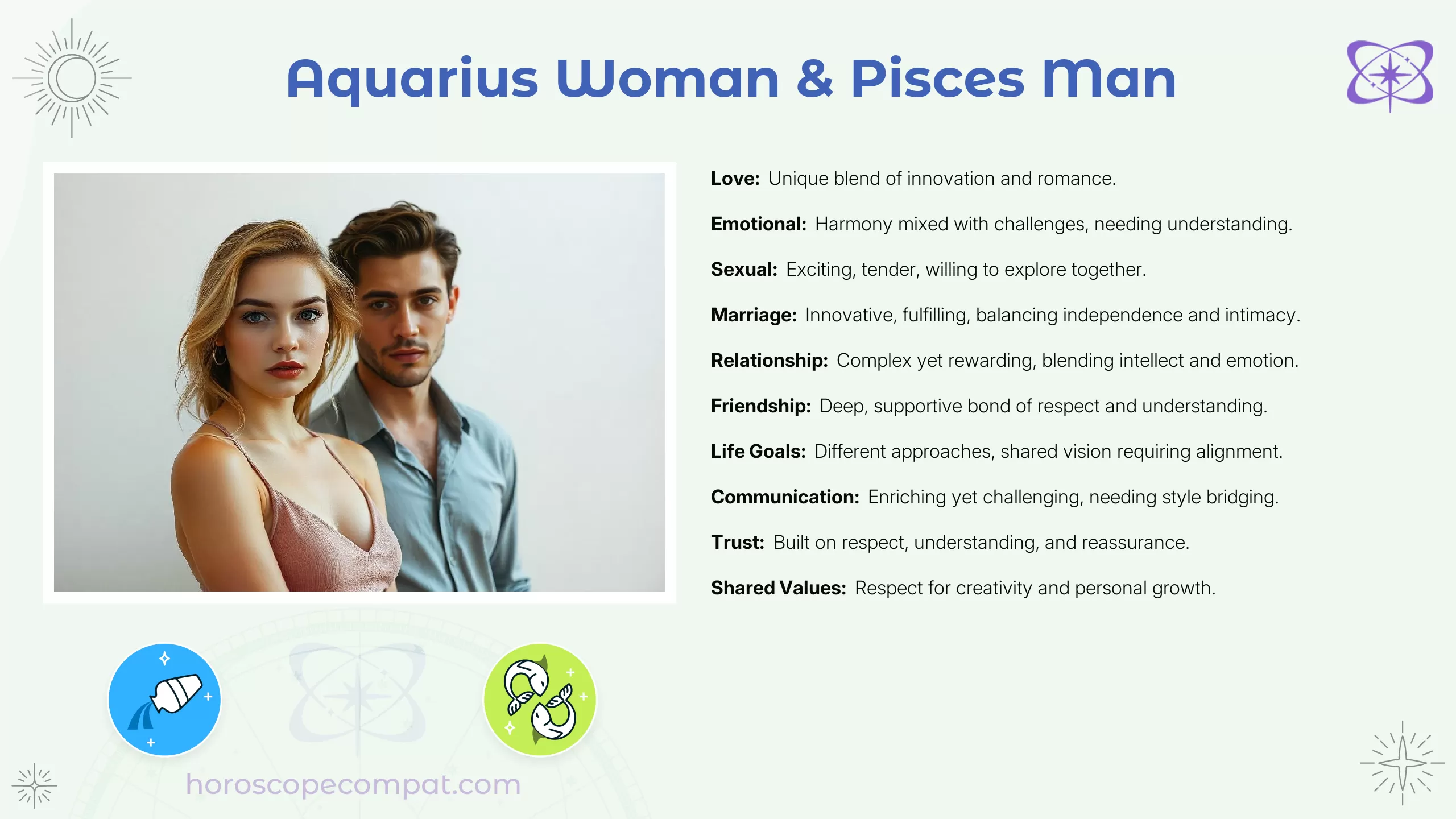 Aquarius Woman and Pisces Man Compatibility