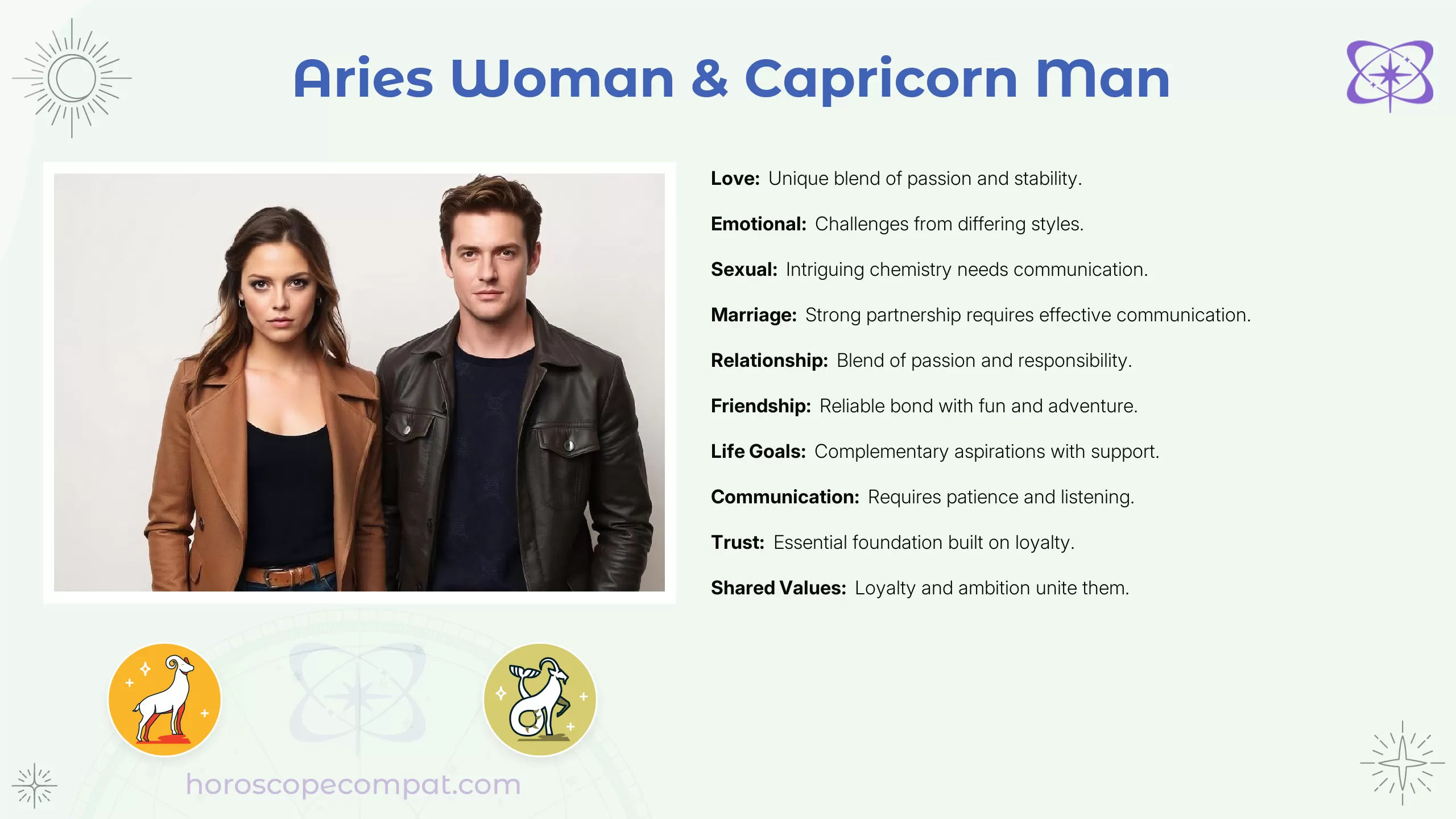 Aries Woman and Capricorn Man Compatibility