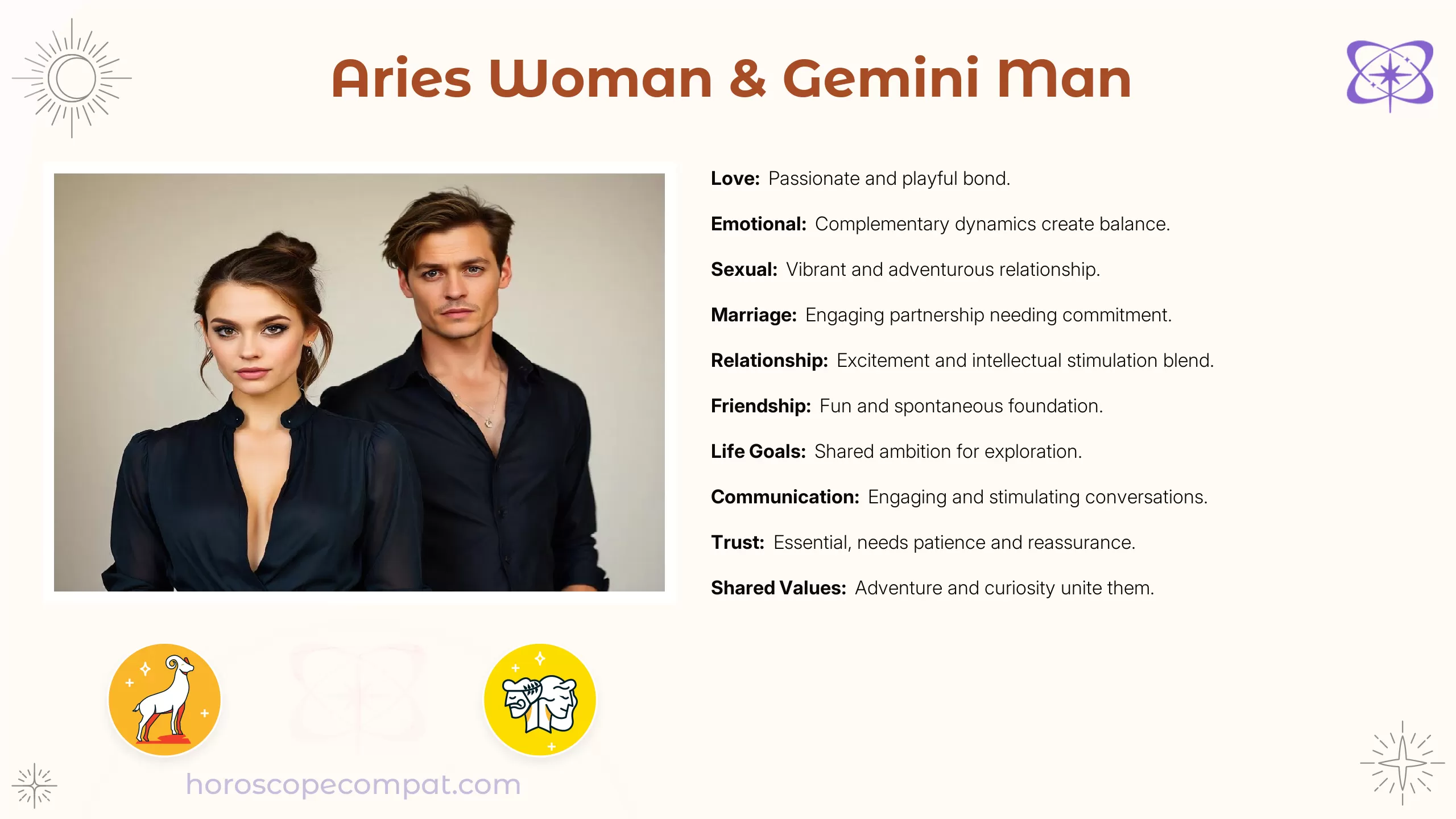 Aries Woman and Gemini Man Compatibility