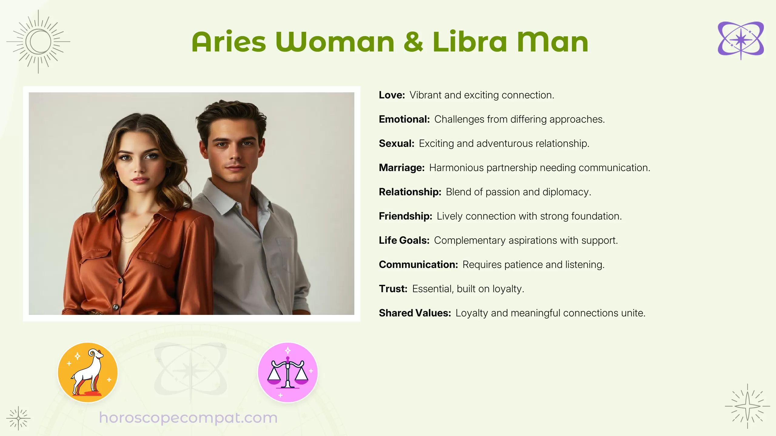 Aries Woman and Libra Man Compatibility