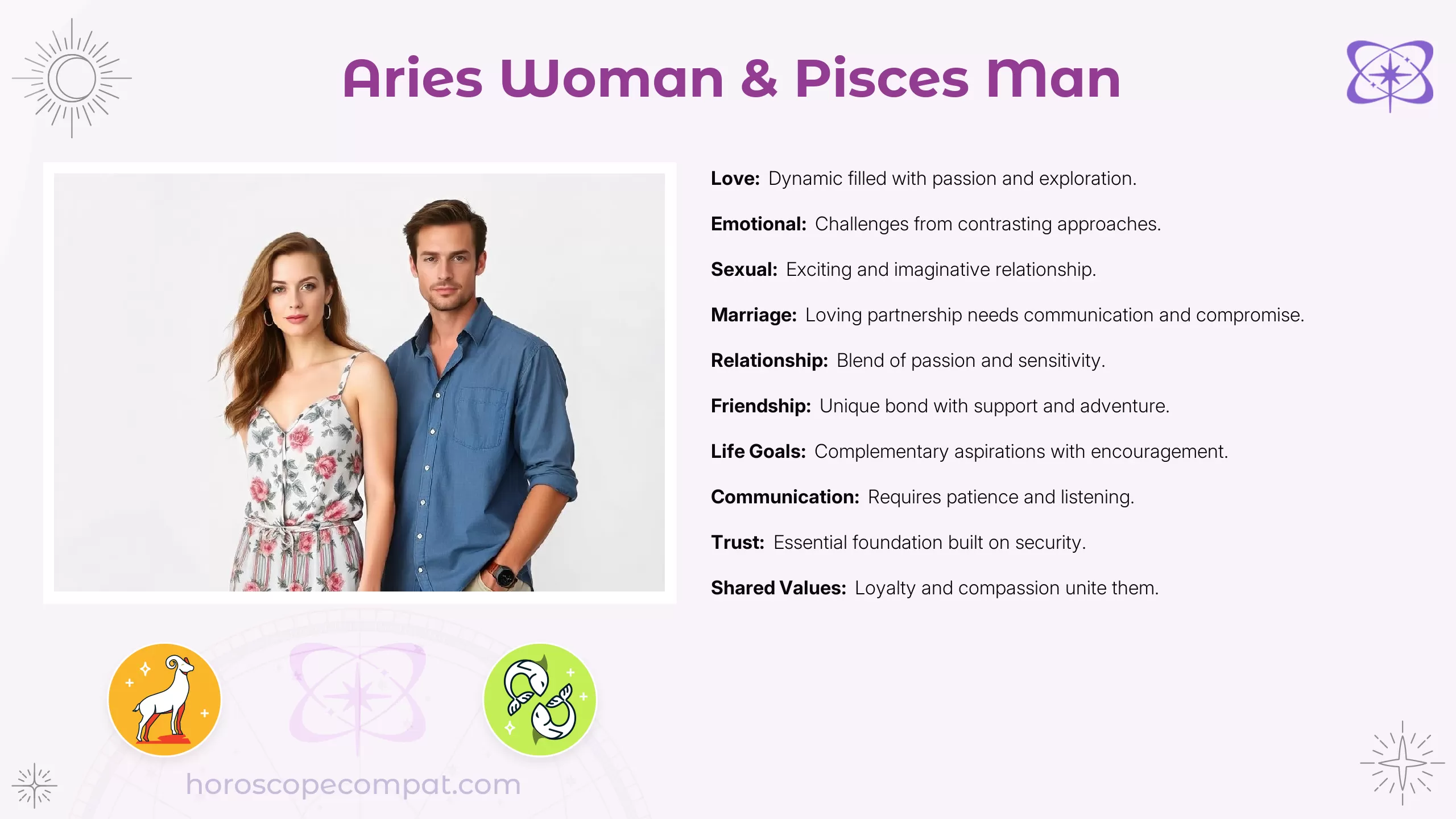 Aries Woman and Pisces Man Compatibility