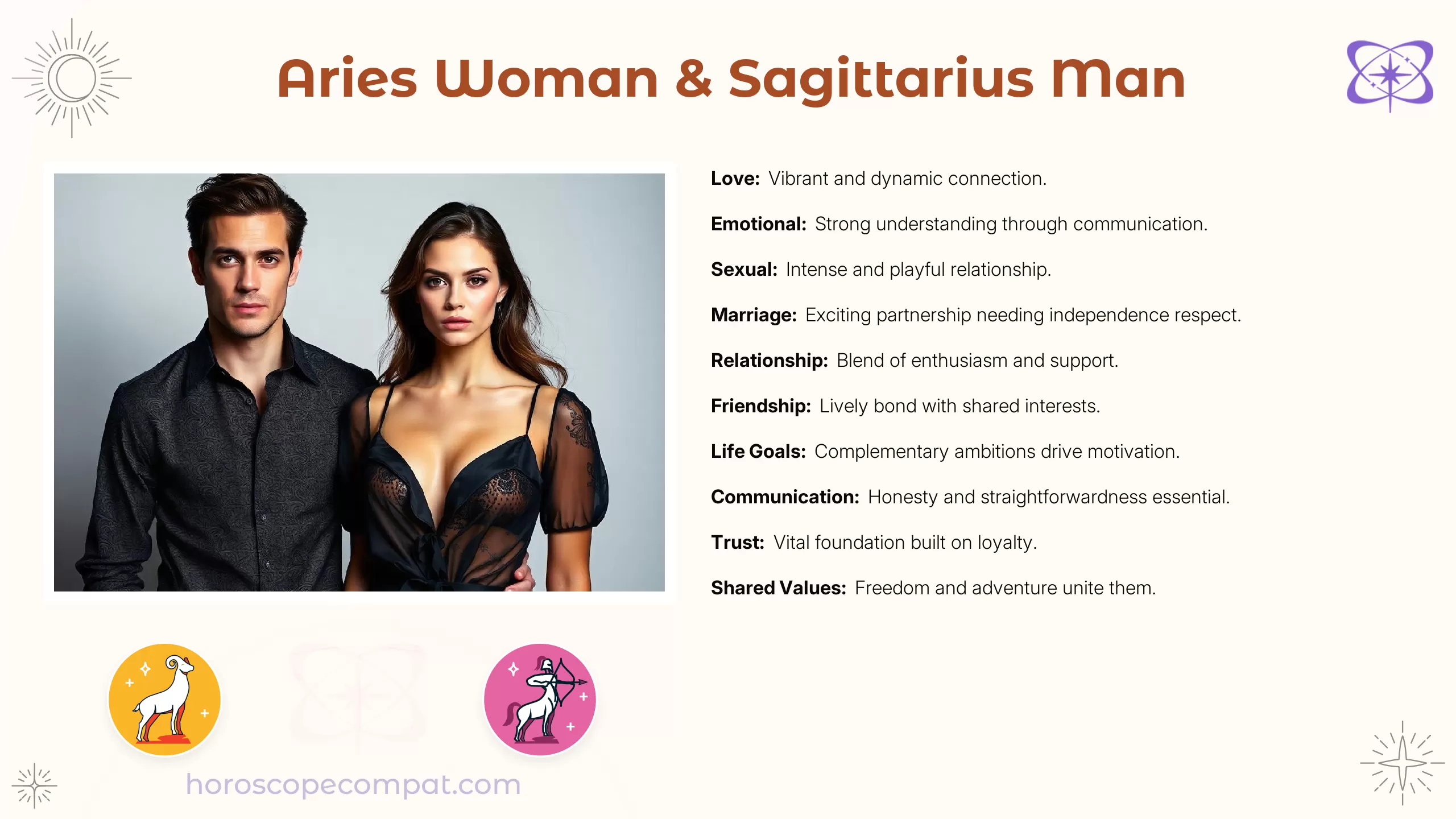 Aries Woman and Sagittarius Man Compatibility