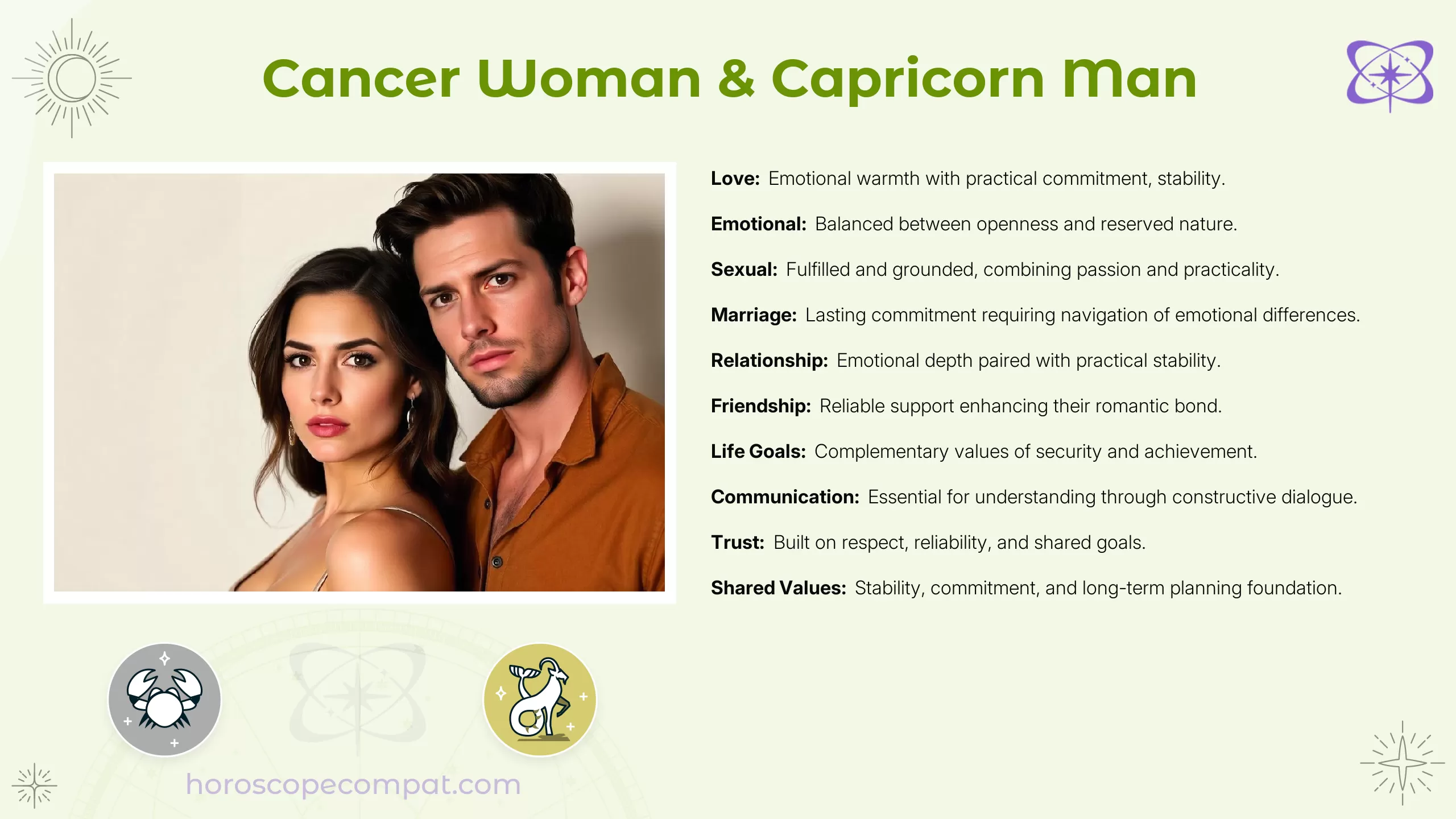 Cancer Woman and Capricorn Man Compatibility