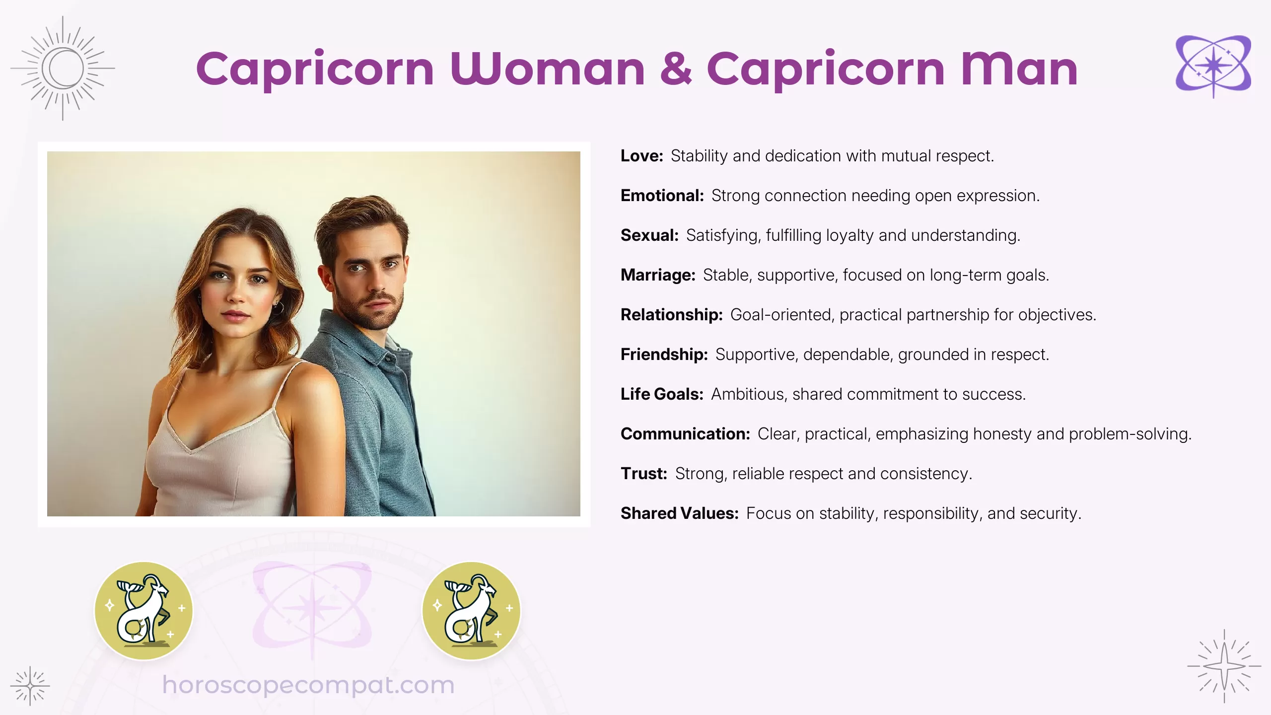 Capricorn Woman and Capricorn Man Compatibility