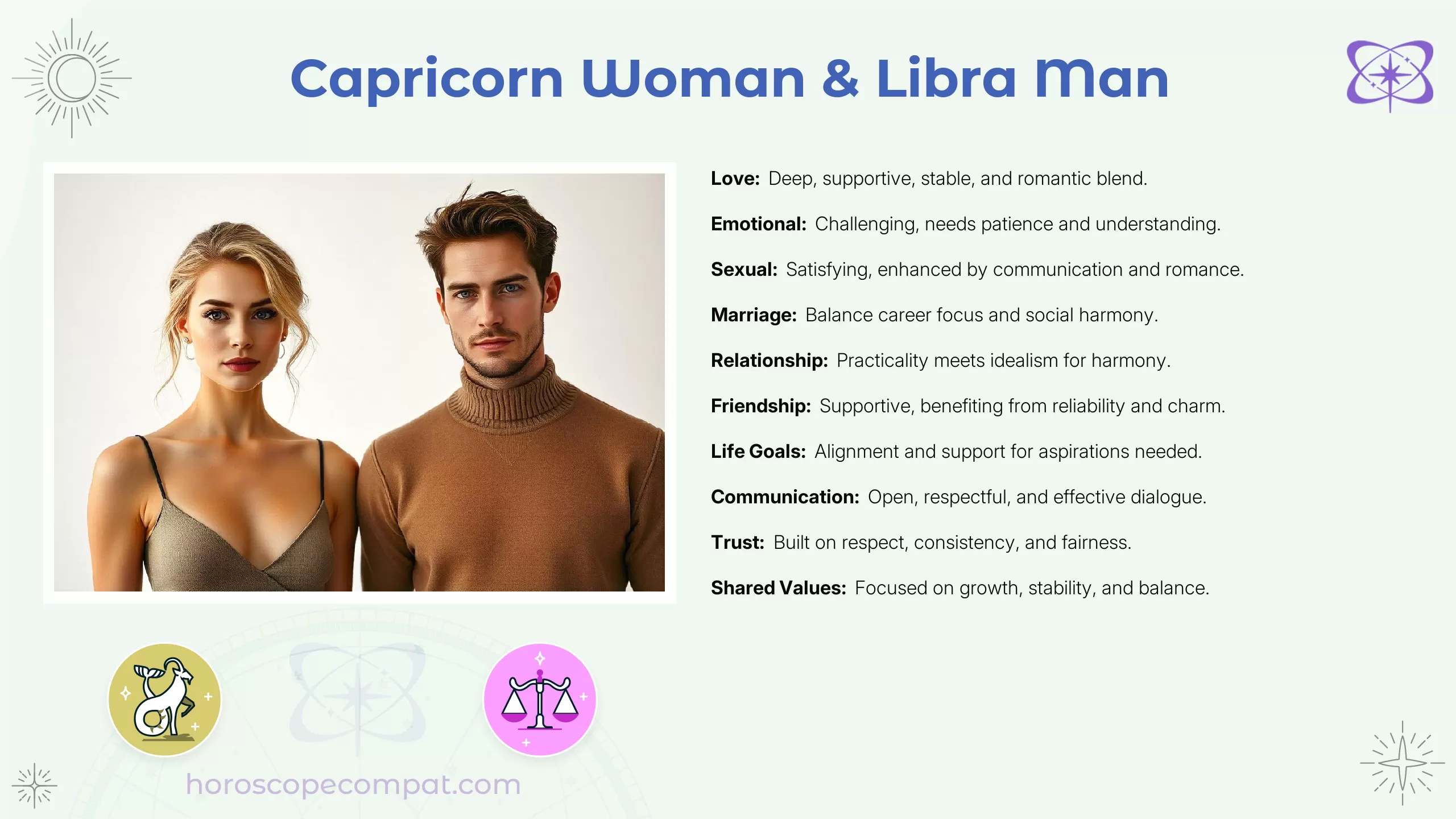 Capricorn Woman and Libra Man Compatibility