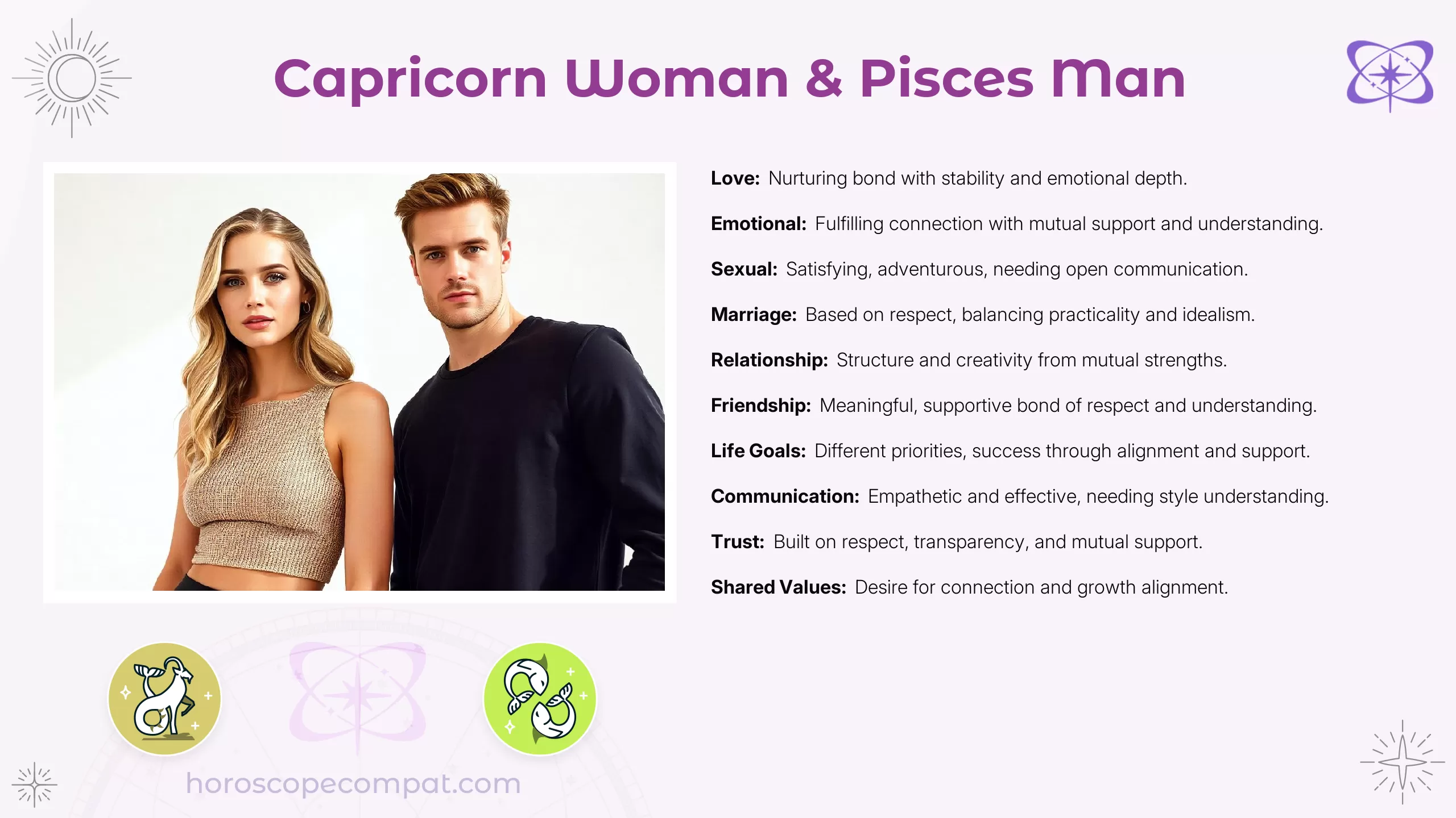 Capricorn Woman and Pisces Man Compatibility