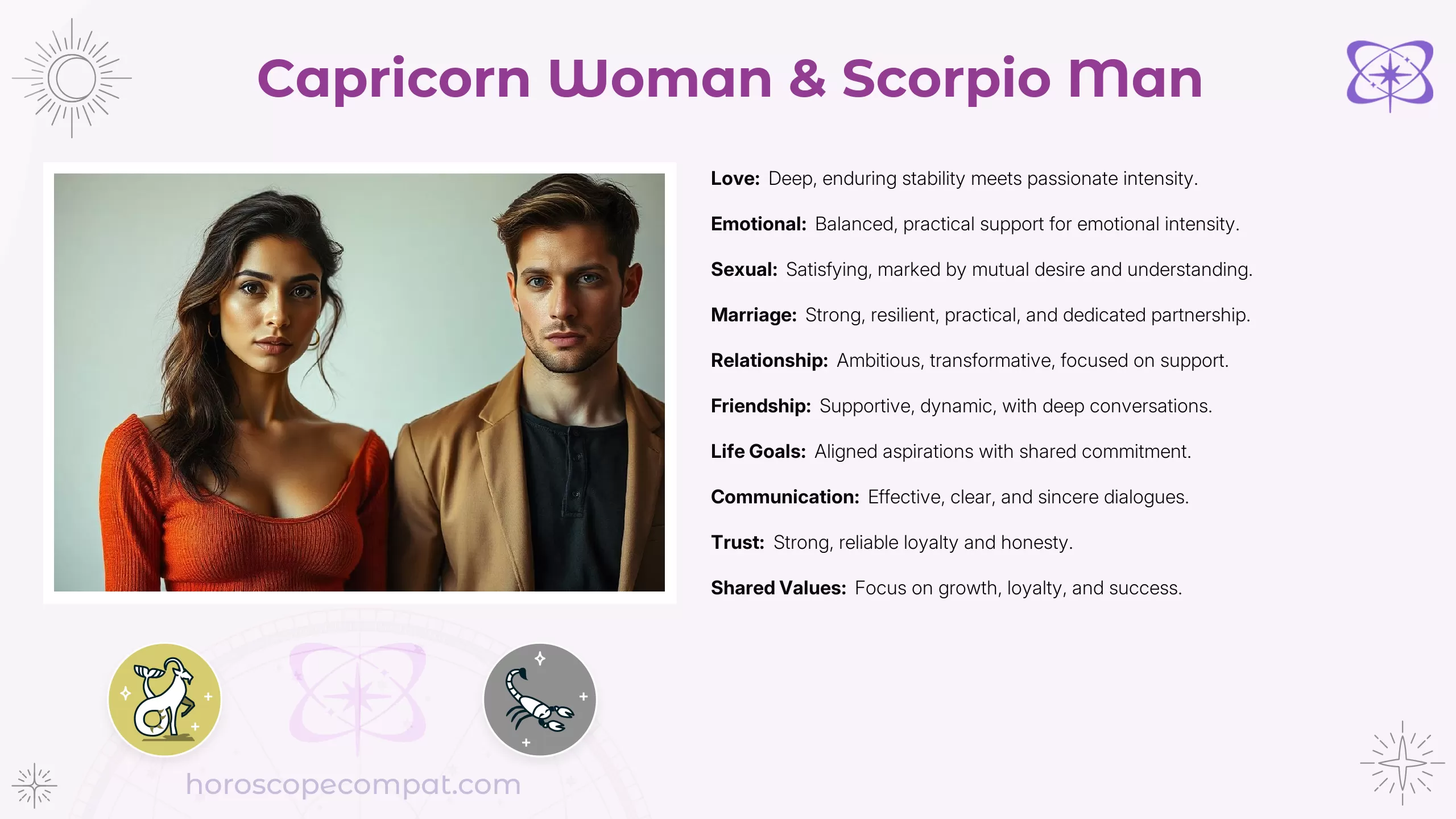 Capricorn Woman and Scorpio Man Compatibility