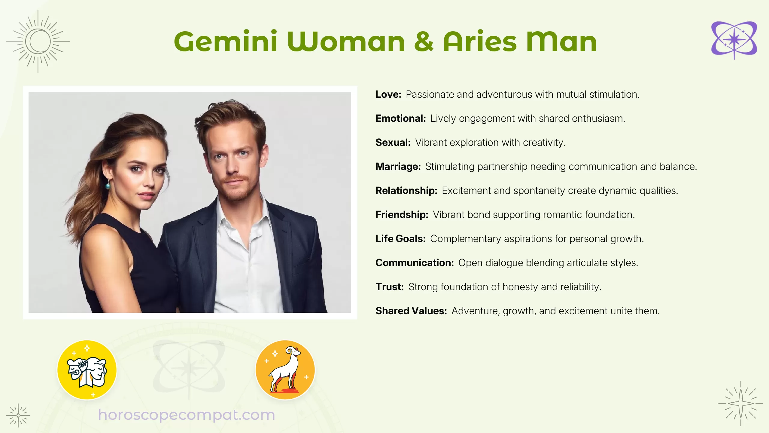 Gemini Woman and Aries Man Compatibility