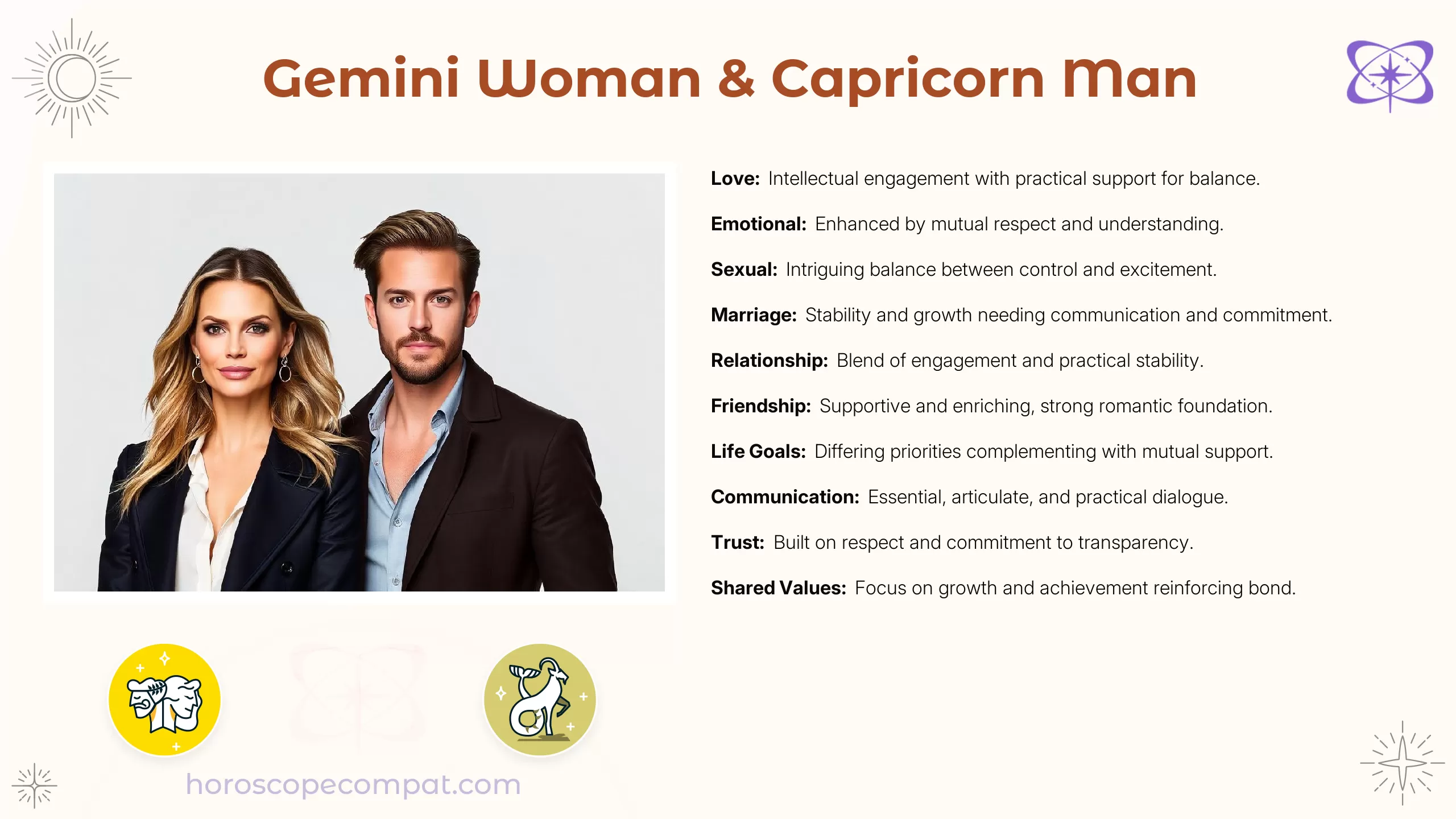 Gemini Woman and Capricorn Man Compatibility