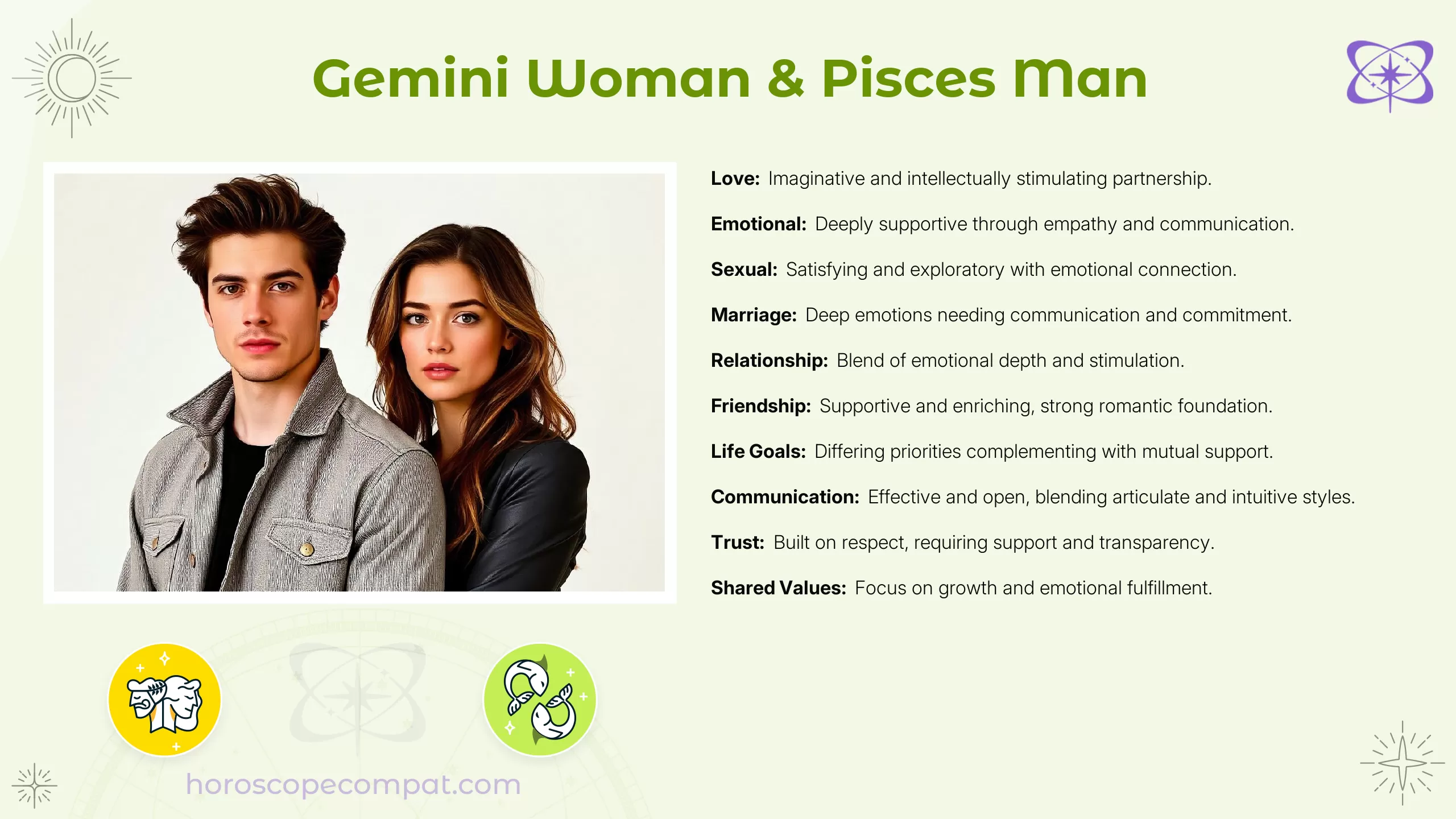 Gemini Woman and Pisces Man Compatibility