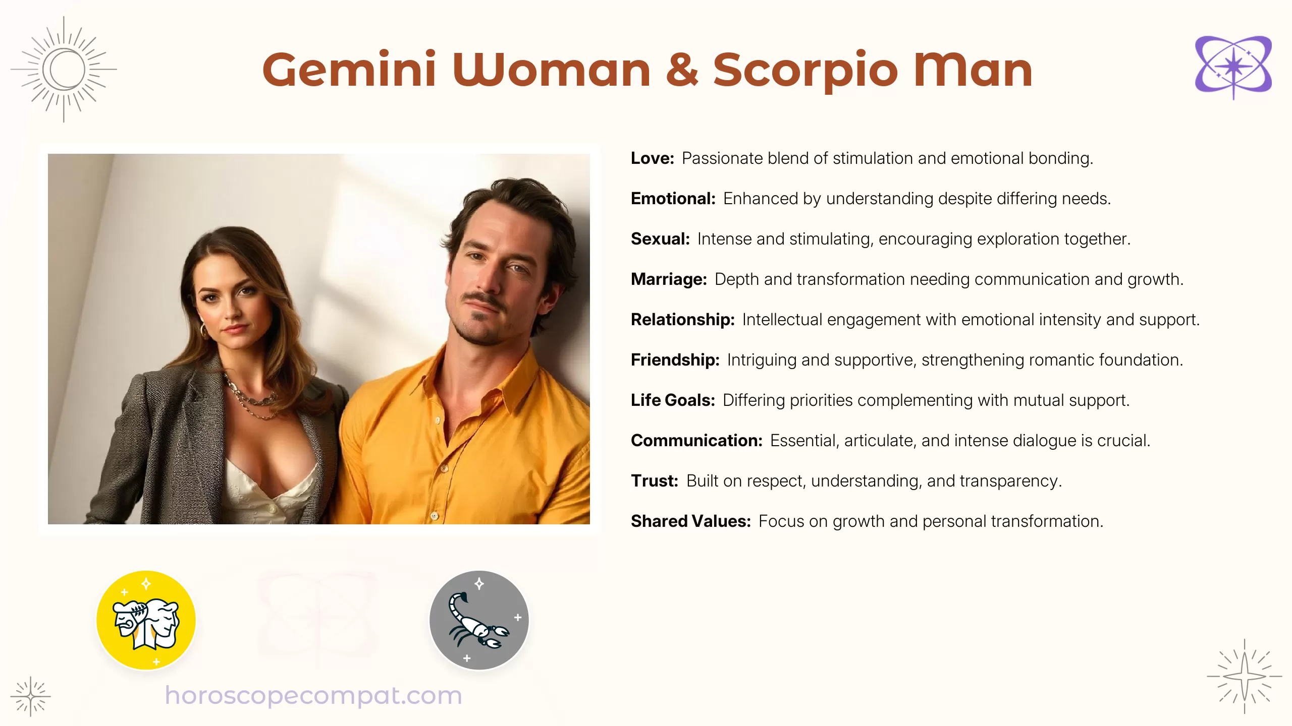 Gemini Woman and Scorpio Man Compatibility