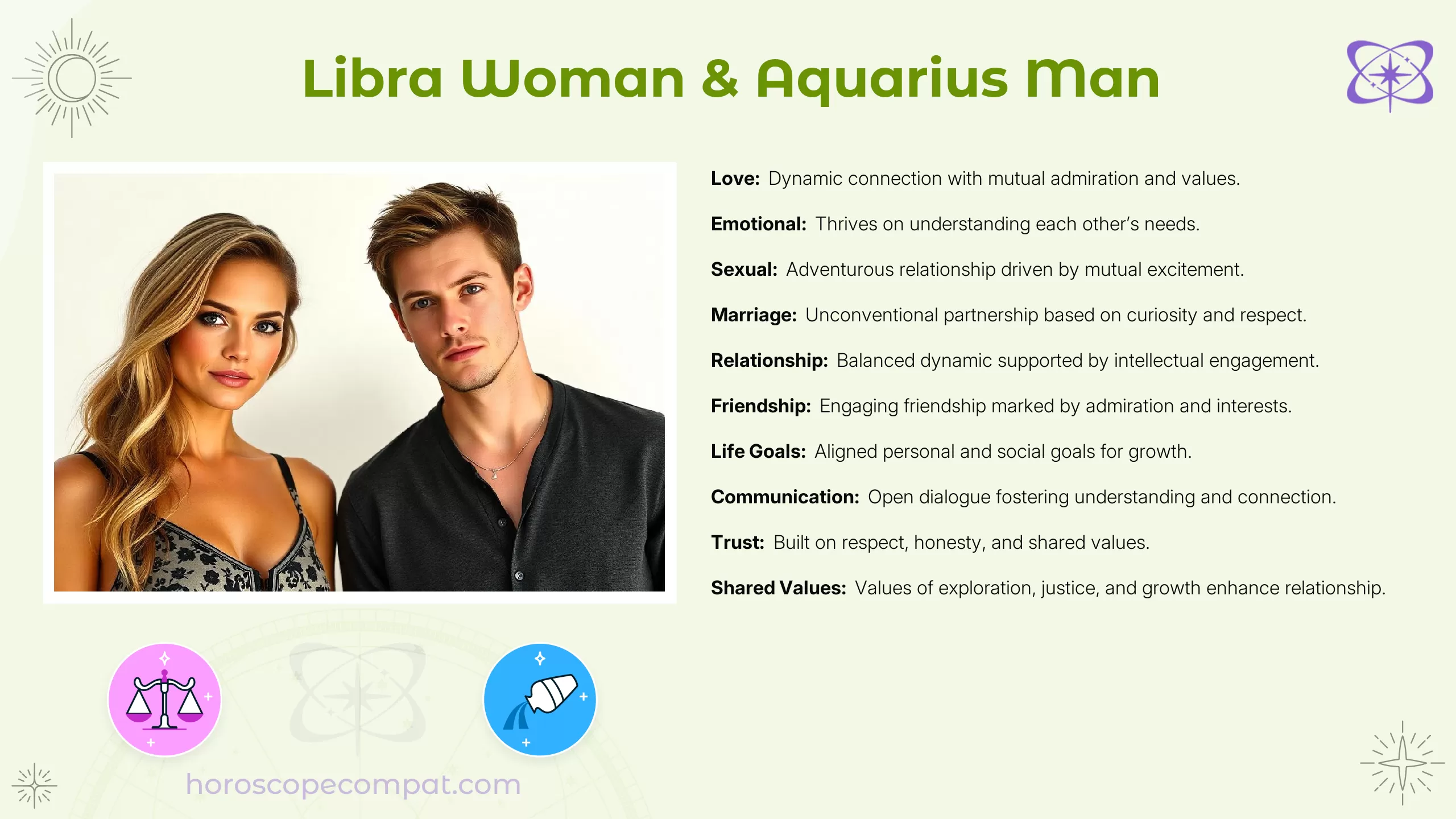 Libra Woman and Aquarius Man Compatibility