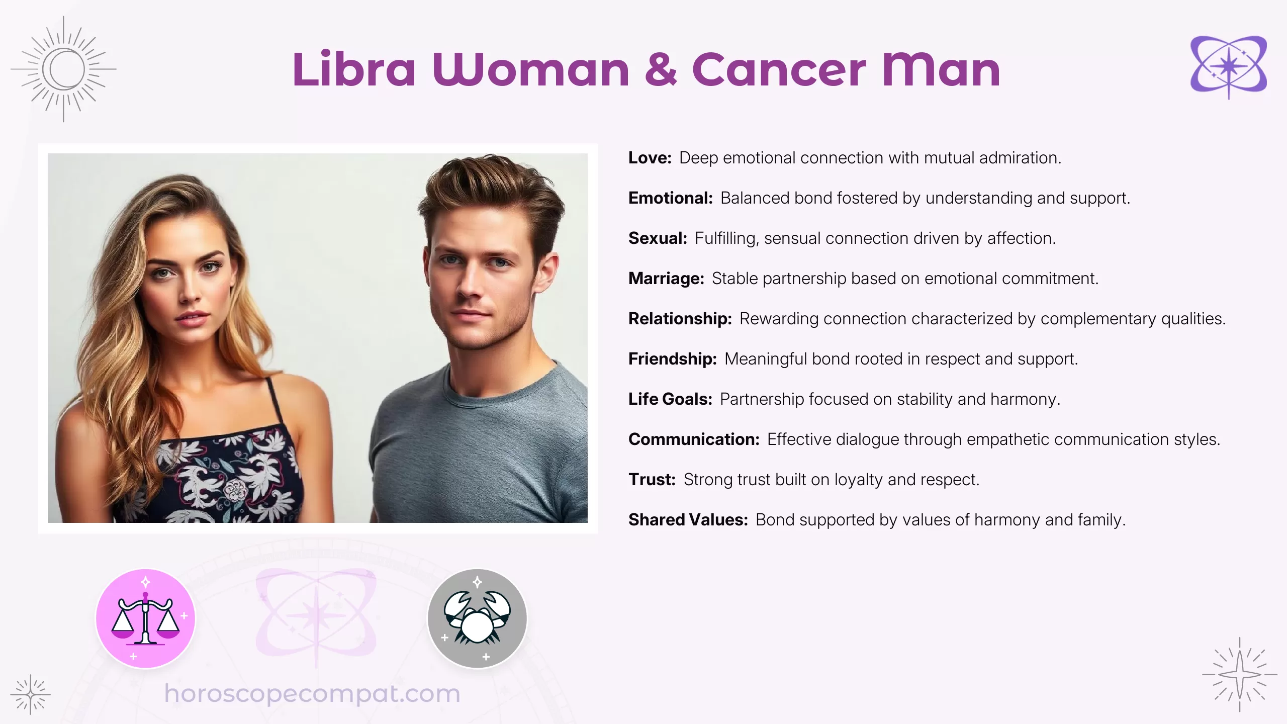 Libra Woman and Cancer Man Compatibility