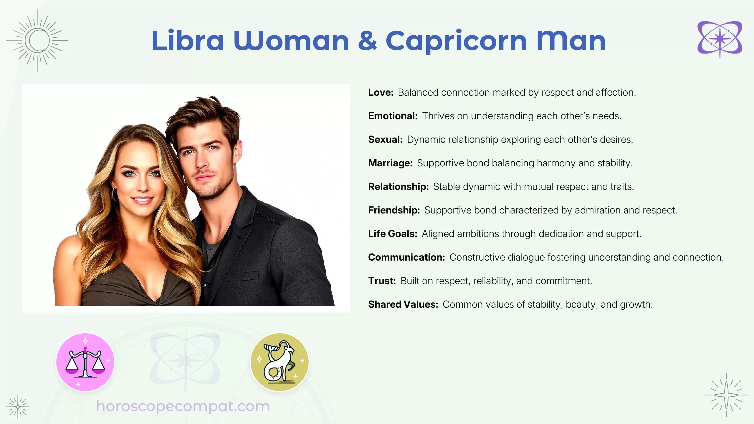 Libra Woman and Capricorn Man Compatibility