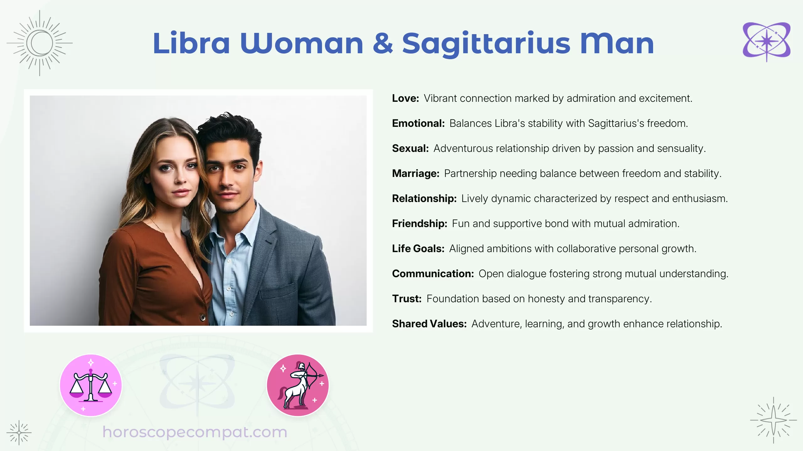 Libra Woman and Sagittarius Man Compatibility