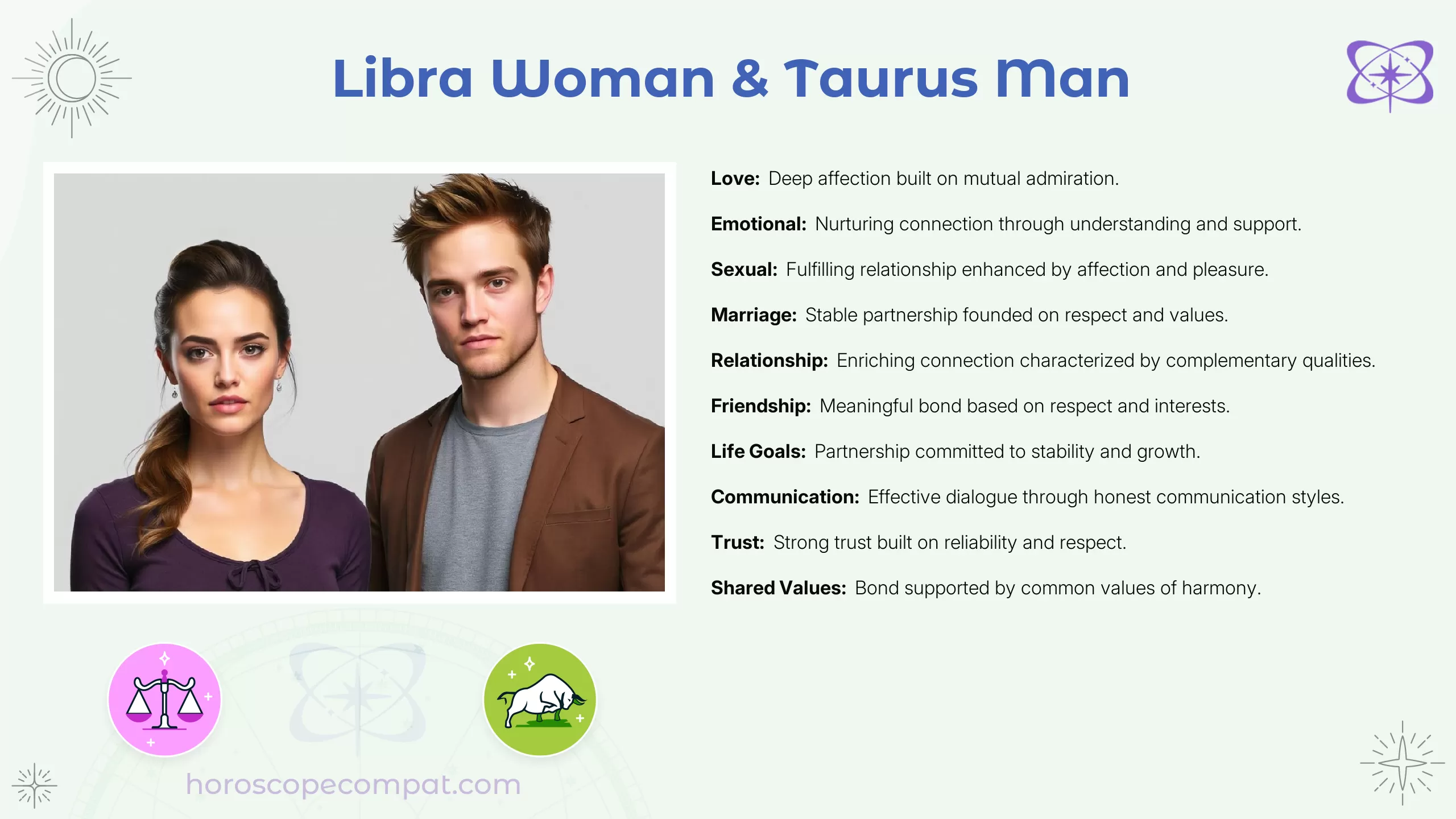 Libra Woman and Taurus Man Compatibility