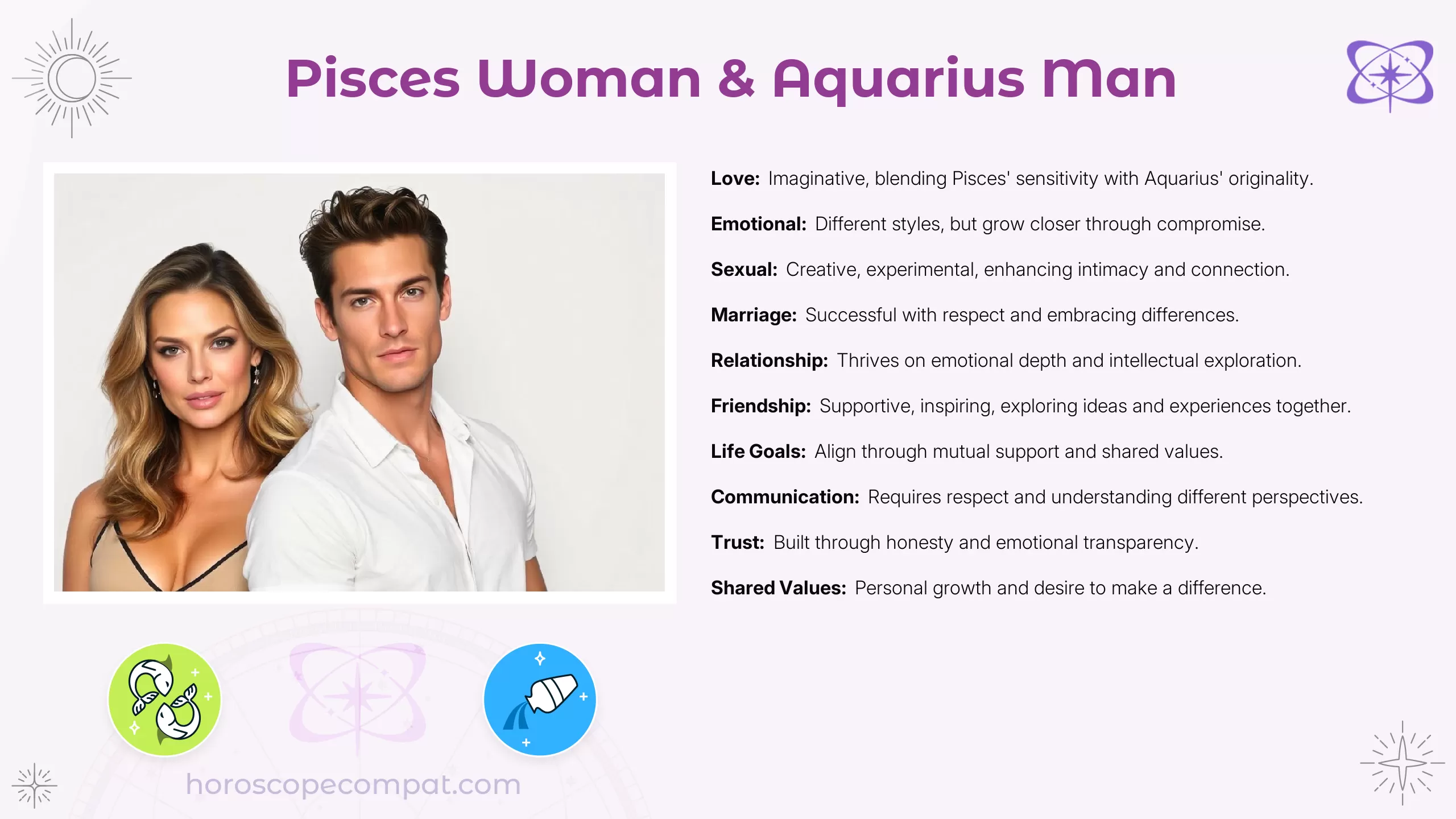 Pisces Woman & Aquarius Man Compatibility