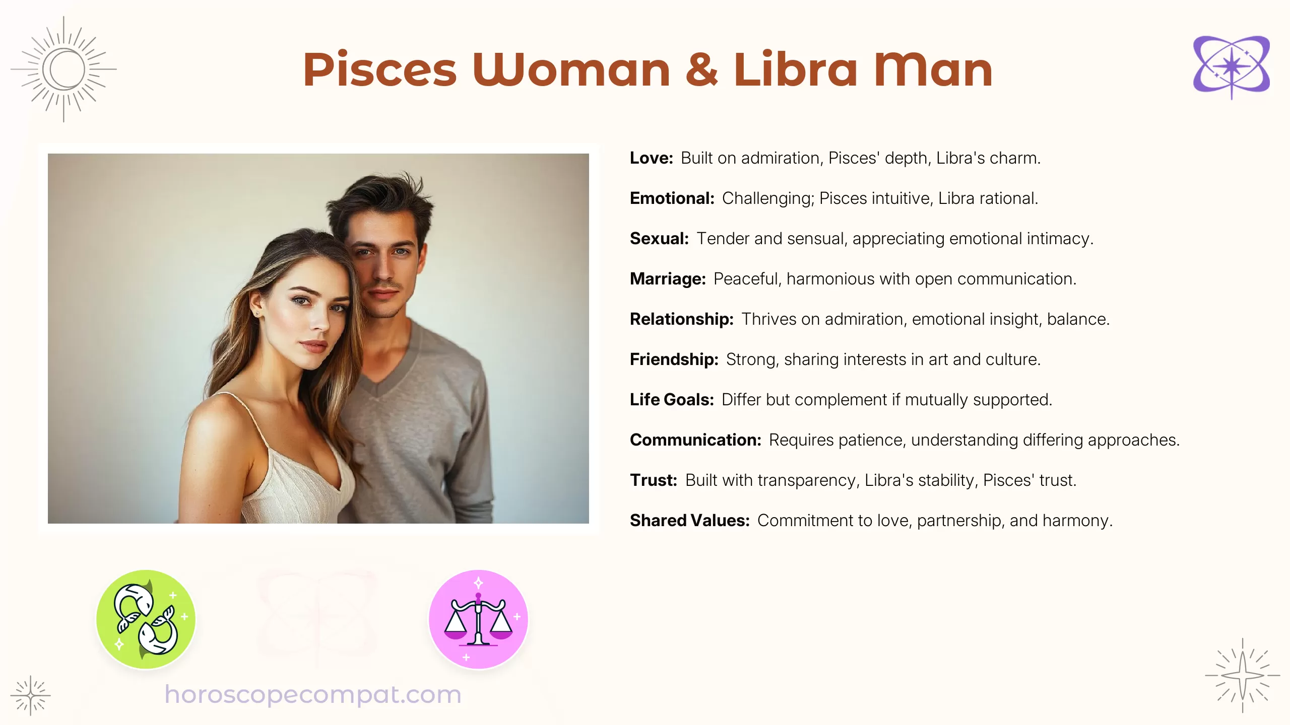 Pisces Woman & Libra Man Compatibility