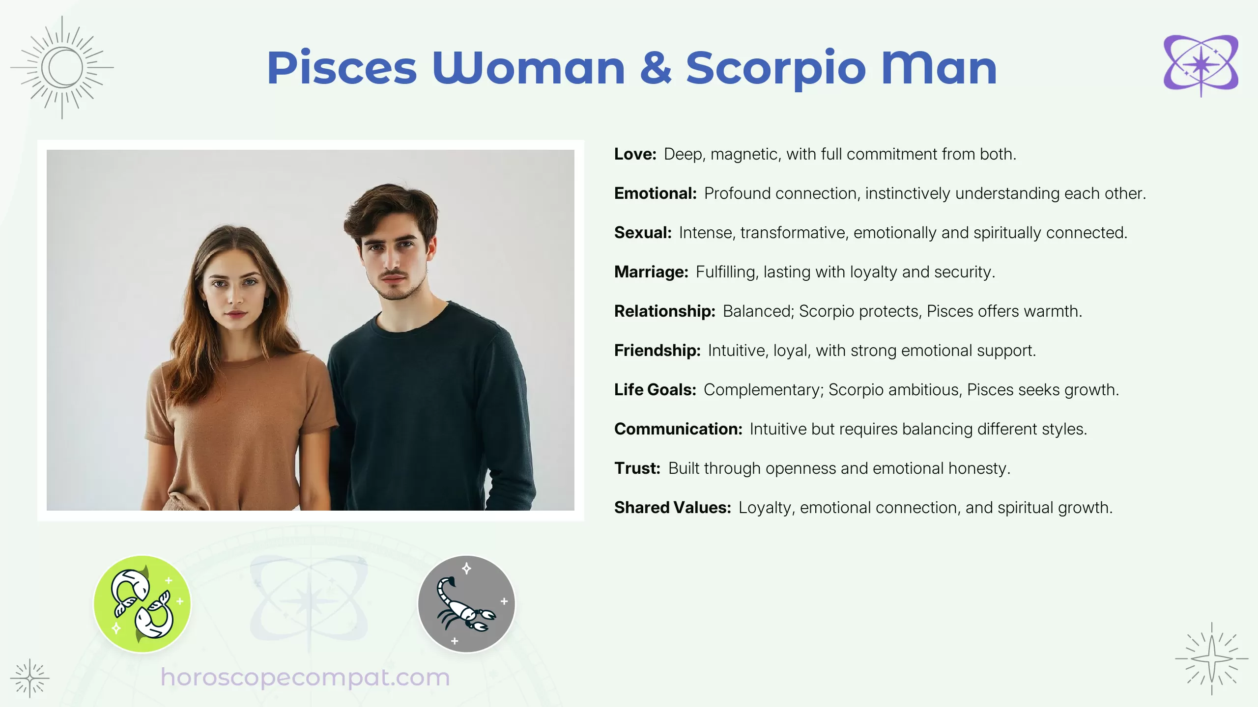 Pisces Woman & Scorpio Man Compatibility