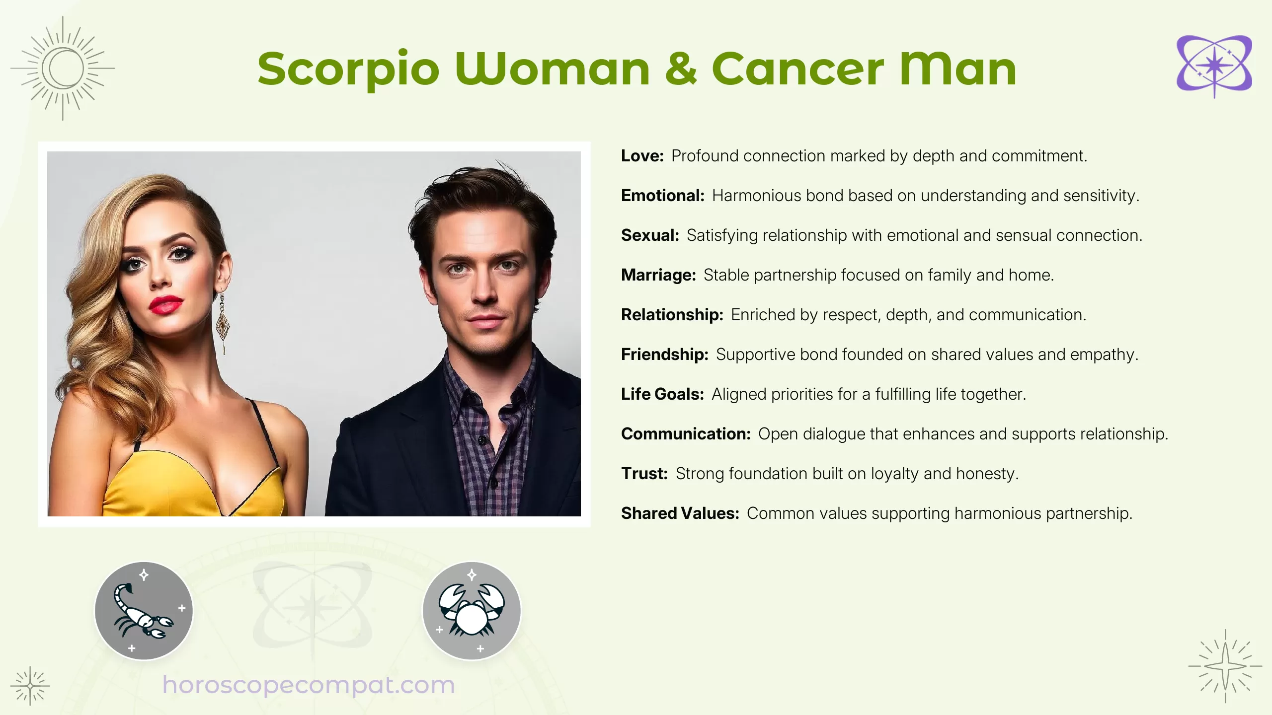 Scorpio Woman and Cancer Man Compatibility