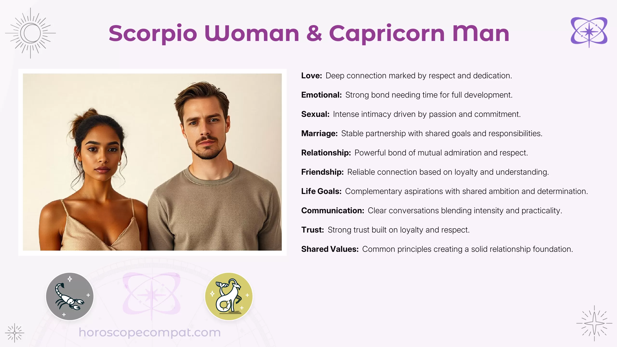 Scorpio Woman and Capricorn Man Compatibility