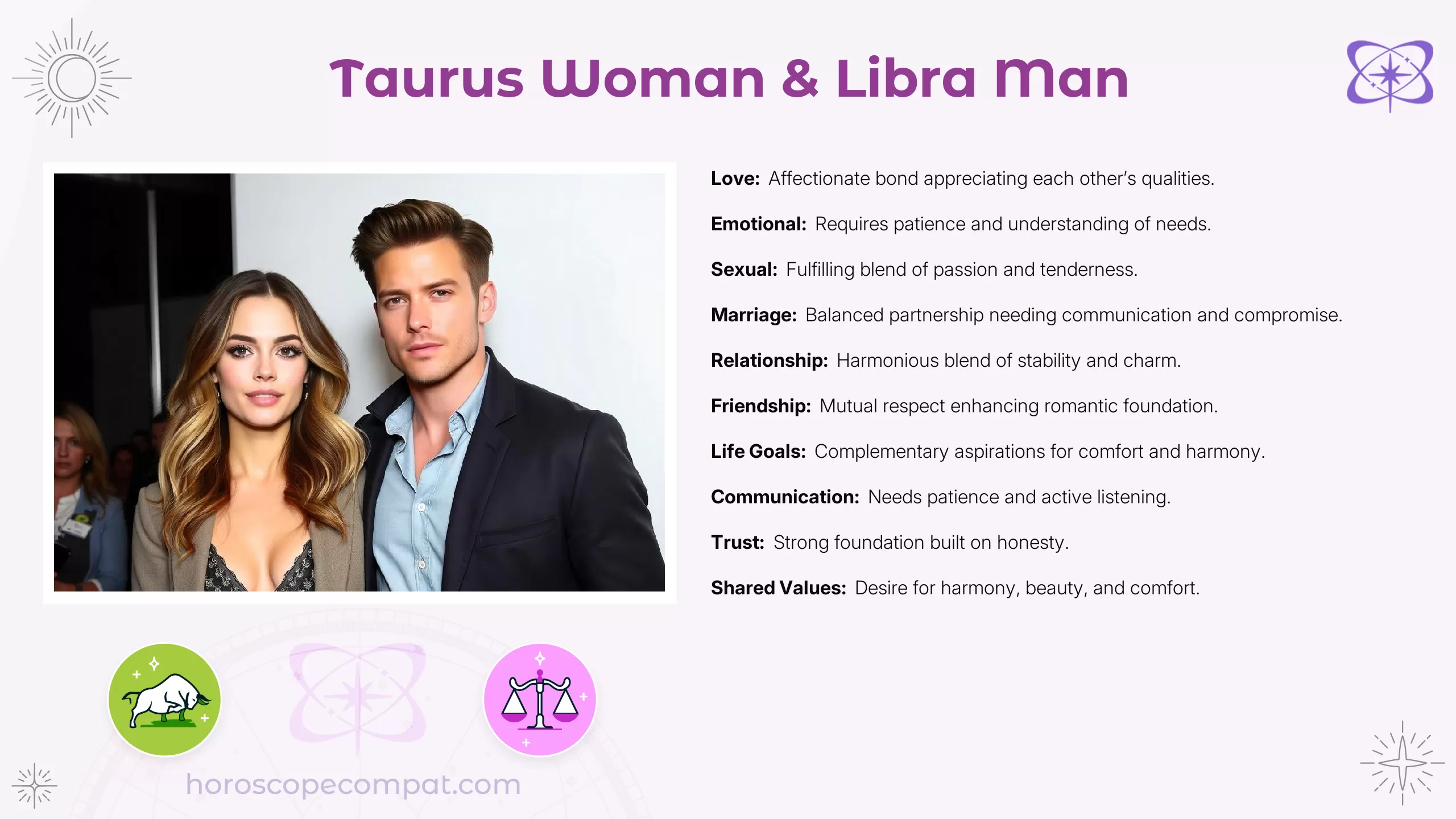 Taurus Woman and Libra Man Compatibility