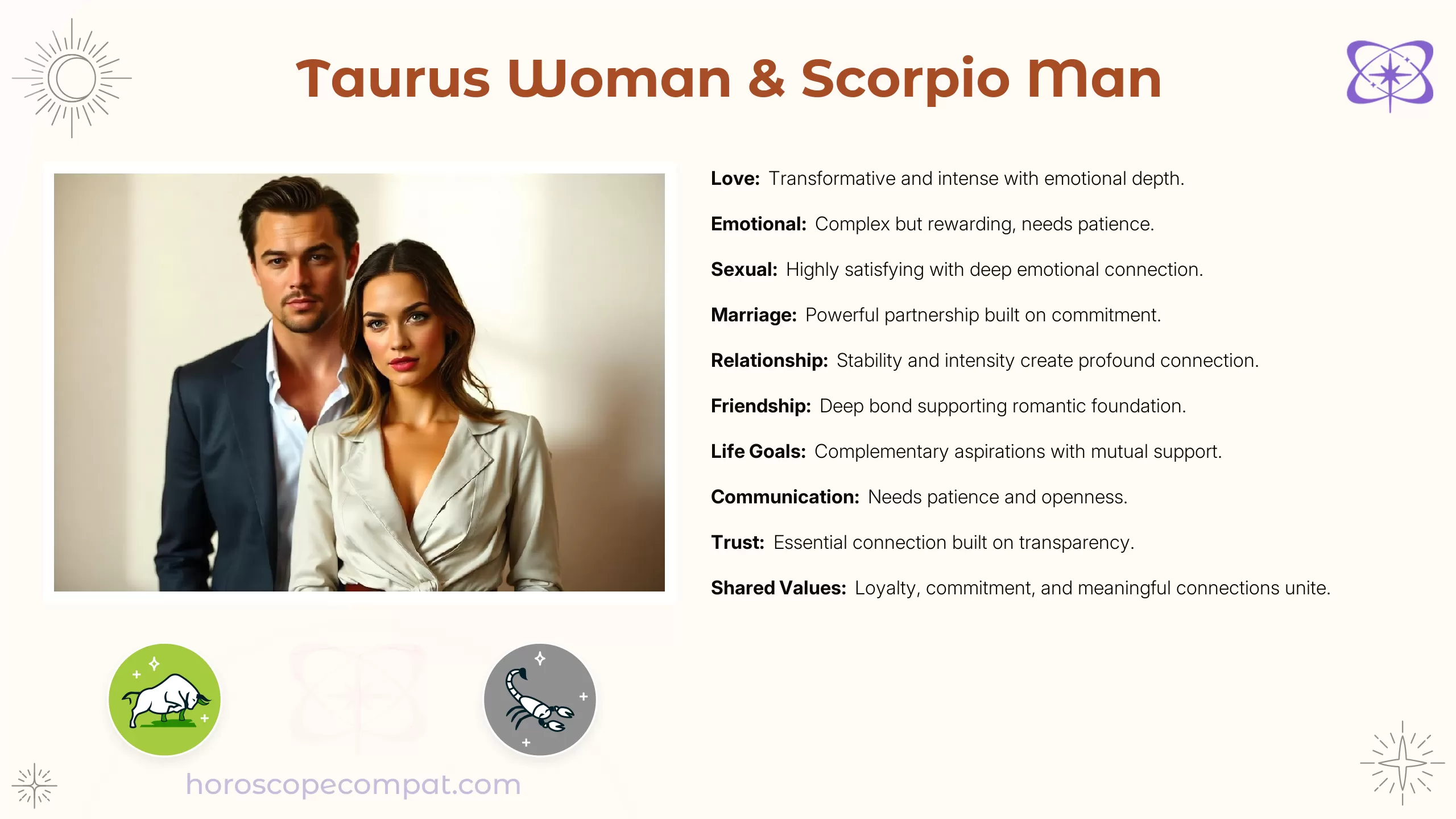 Taurus Woman and Scorpio Man Compatibility