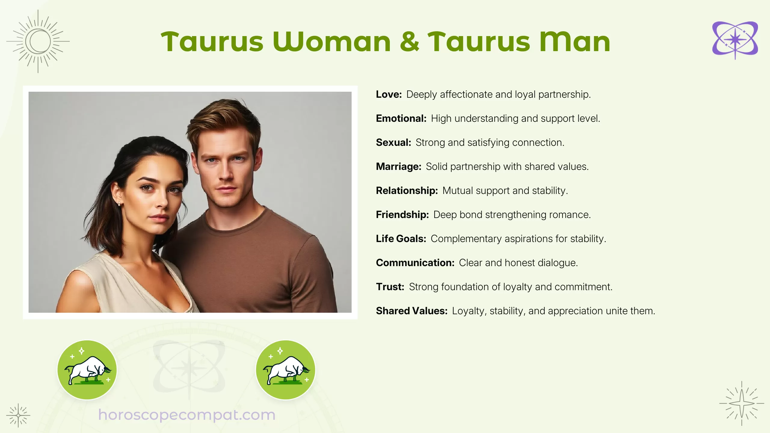 Taurus Woman and Taurus Man Compatibility