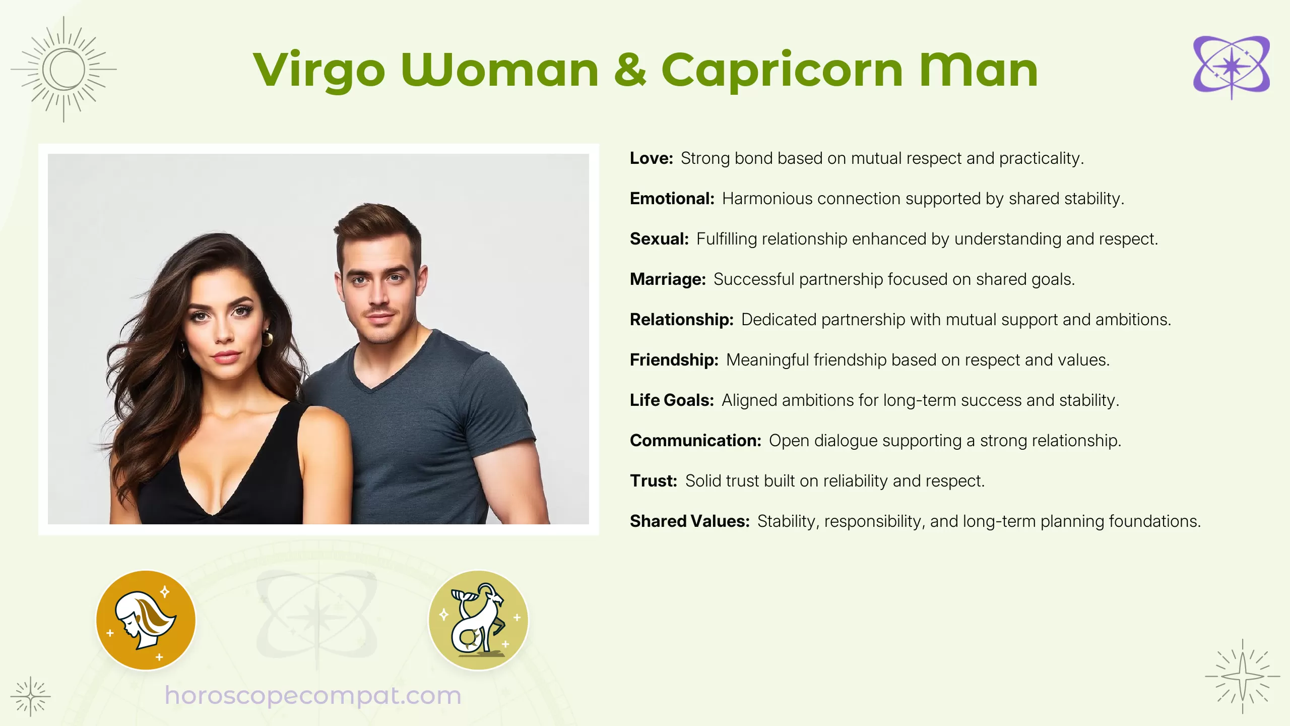 Virgo Woman and Capricorn Man Compatibility